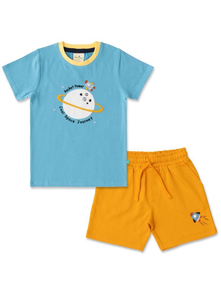     			Juscubs Pack of 1 Baby Boys Cotton T-Shirt & Shorts ( Blue )