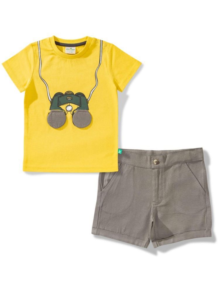     			Juscubs Pack of 1 Boys Cotton T-Shirt & Shorts ( Yellow )