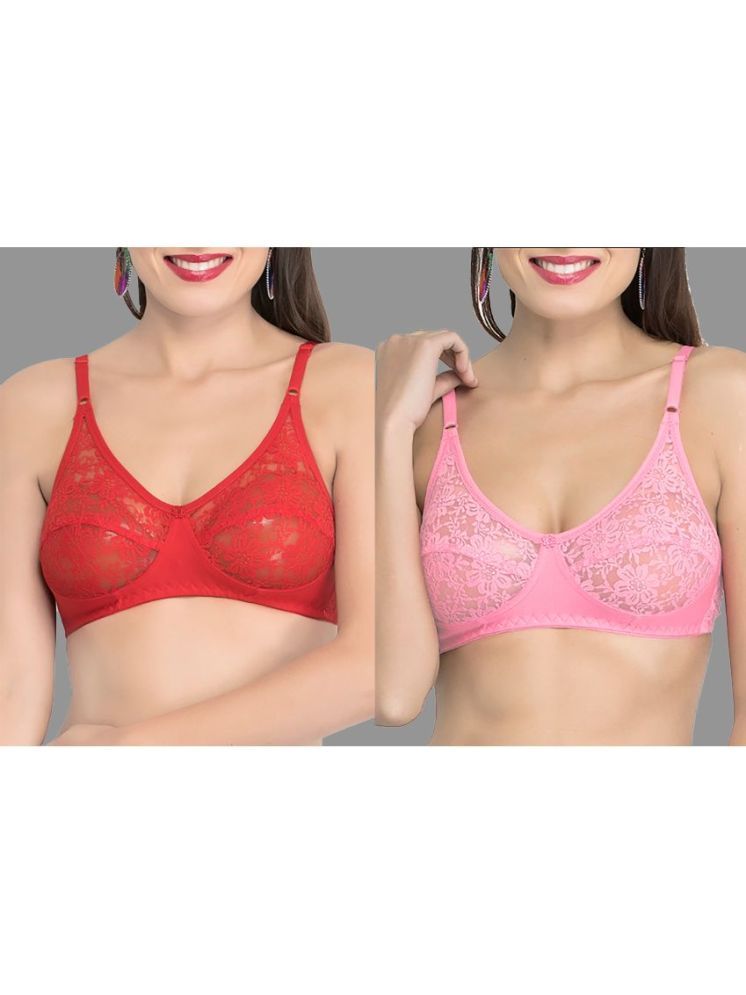     			Madam Pack of 2 Net Non Padded Women's Everyday Bra ( Multicolor ) M01296