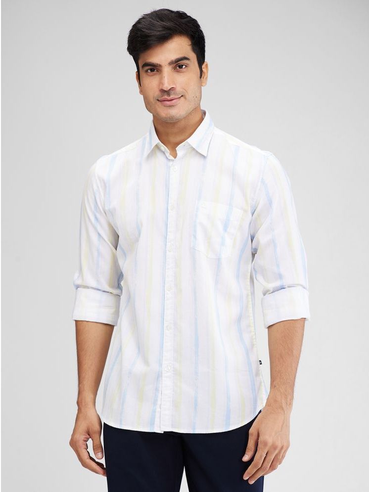     			Parx 100% Cotton Slim Fit Striped Full Sleeves Men's Casual Shirt - White ( Pack of 1 )