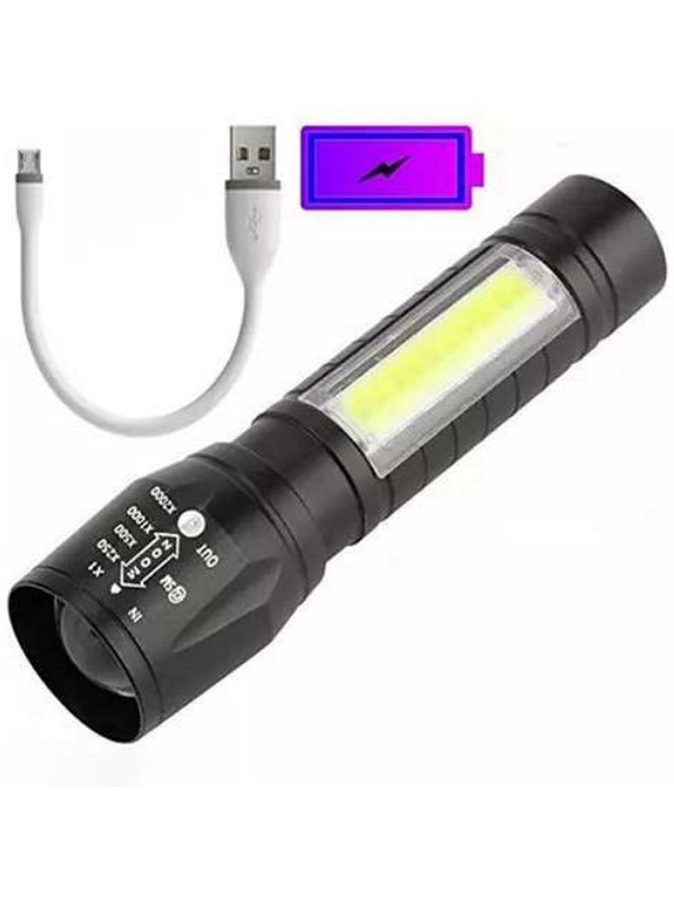     			VM SHOPPING MALL - 4W Rechargeable Flashlight Torch ( Pack of 1 )