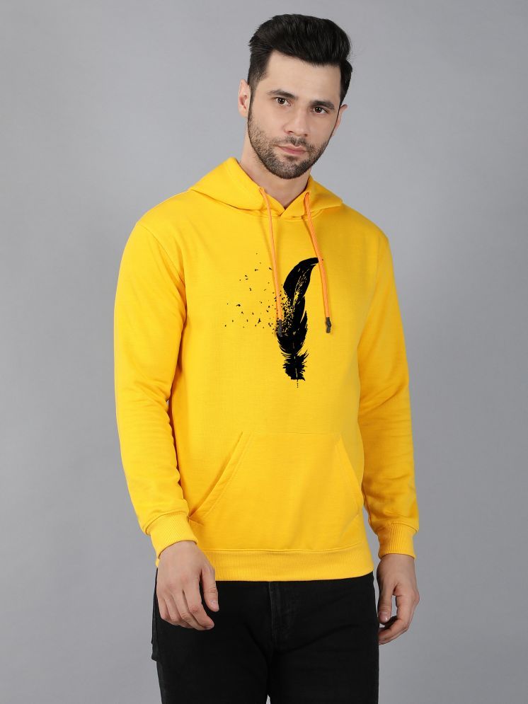     			fashion and youth Cotton Blend Hooded Men's Sweatshirt - Yellow ( Pack of 1 )