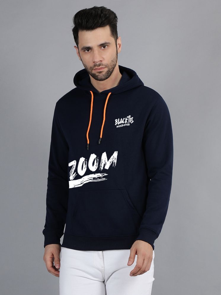     			fashion and youth Cotton Blend Hooded Men's Sweatshirt - Navy ( Pack of 1 )