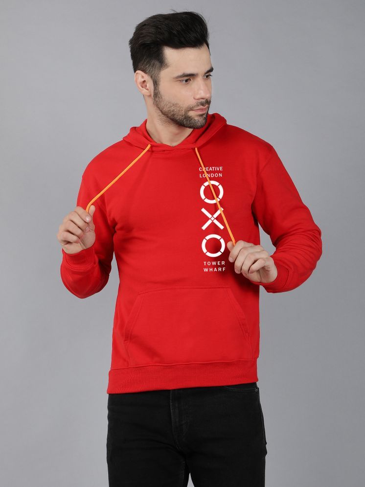     			fashion and youth Cotton Blend Hooded Men's Sweatshirt - Red ( Pack of 1 )