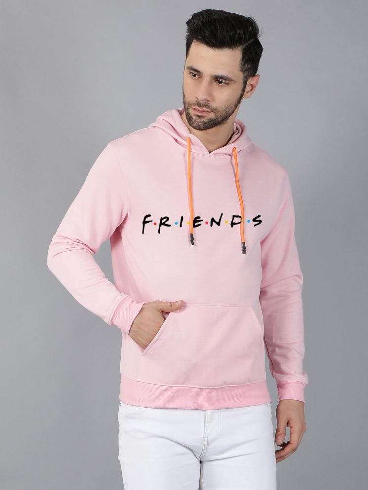     			fashion and youth Cotton Blend Hooded Men's Sweatshirt - Pink ( Pack of 1 )