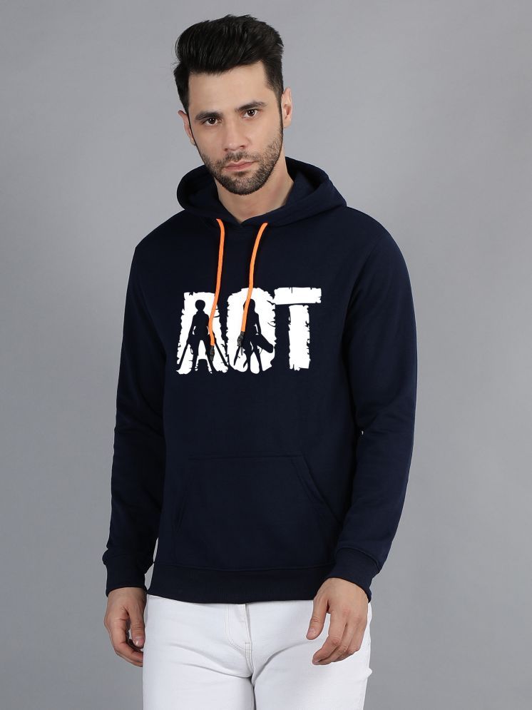     			fashion and youth Cotton Blend Hooded Men's Sweatshirt - Navy ( Pack of 1 )