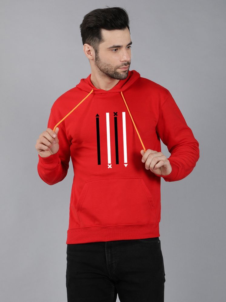     			fashion and youth Cotton Blend Hooded Men's Sweatshirt - Red ( Pack of 1 )