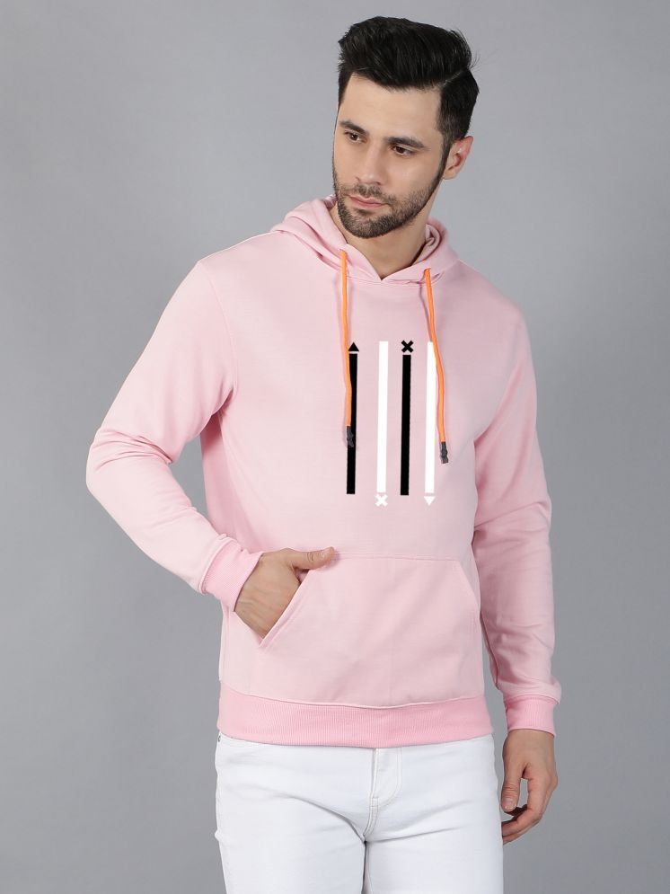     			fashion and youth Cotton Blend Hooded Men's Sweatshirt - Pink ( Pack of 1 )