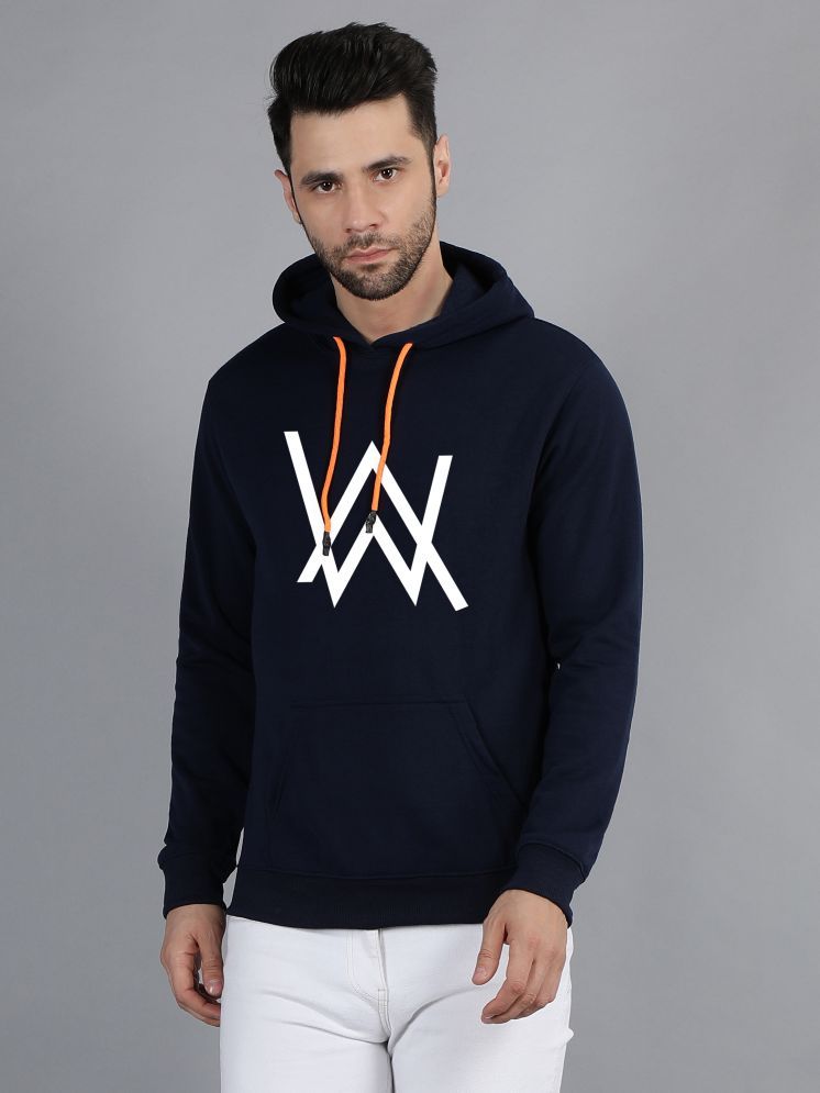     			fashion and youth Cotton Blend Hooded Men's Sweatshirt - Navy ( Pack of 1 )