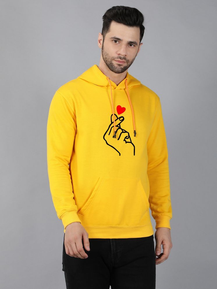     			fashion and youth Cotton Blend Hooded Men's Sweatshirt - Yellow ( Pack of 1 )