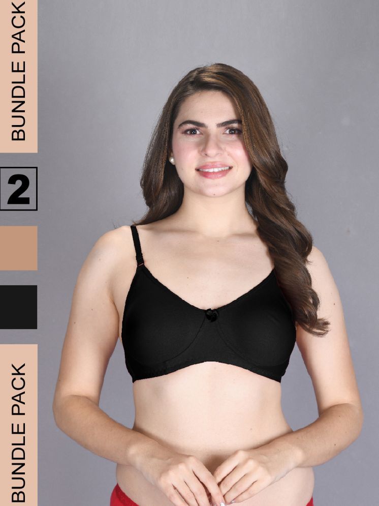     			lux venus Beige Cotton Non Padded Women's T-Shirt Bra ( Pack of 2 )