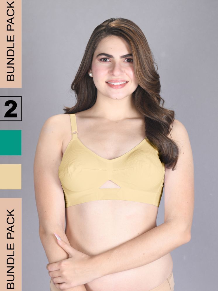     			lux venus Pack of 2 Cotton Non Padded Women's Everyday Bra ( Beige ) VEN_BRA151_SK_TL_2PC