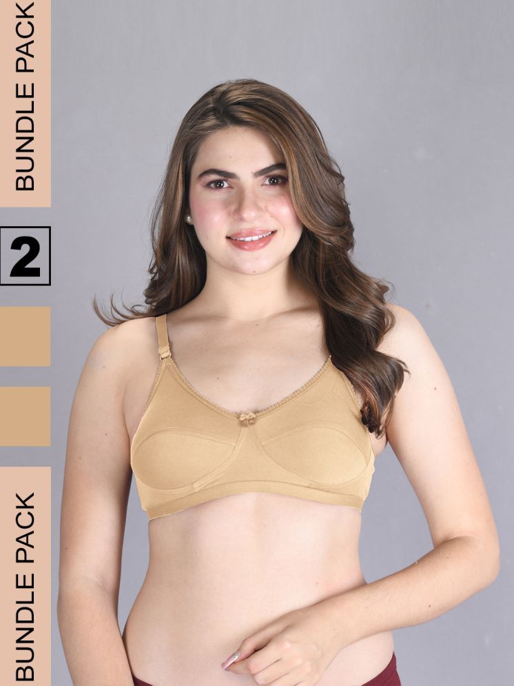     			lux venus Pack of 2 Cotton Non Padded Women's Everyday Bra ( Beige ) VEN_BRA162_SK_2PC