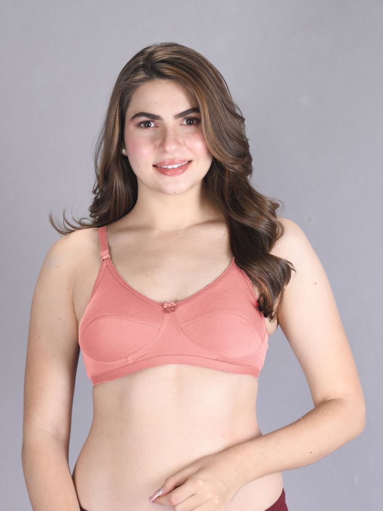     			lux venus Peach Cotton Non Padded Women's Everyday Bra ( Pack of 1 )