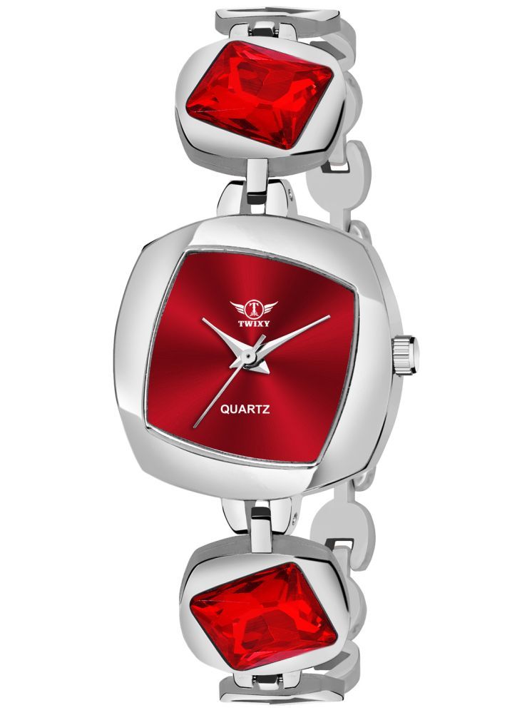     			twixy Silver Metal Analog Womens Watch