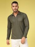 Rigo Pack of 1 Polyester Slim Fit Men's T-Shirt ( Olive )