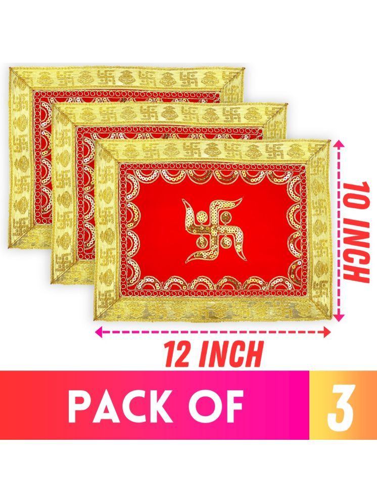     			Bhakti Lehar Aasan for God Idol ( 10 x 12 Inch ) ( Pack of 3 )