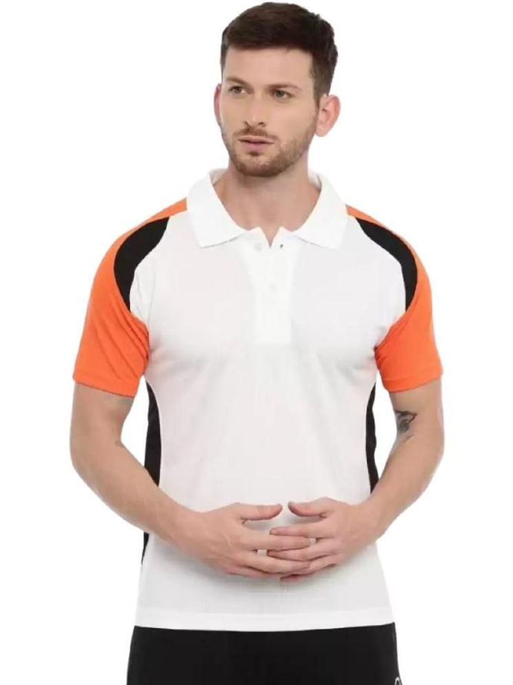     			DAAWEAR OUTFITS White Polyester Regular Fit Men's Sports Polo T-Shirt ( Pack of 1 )