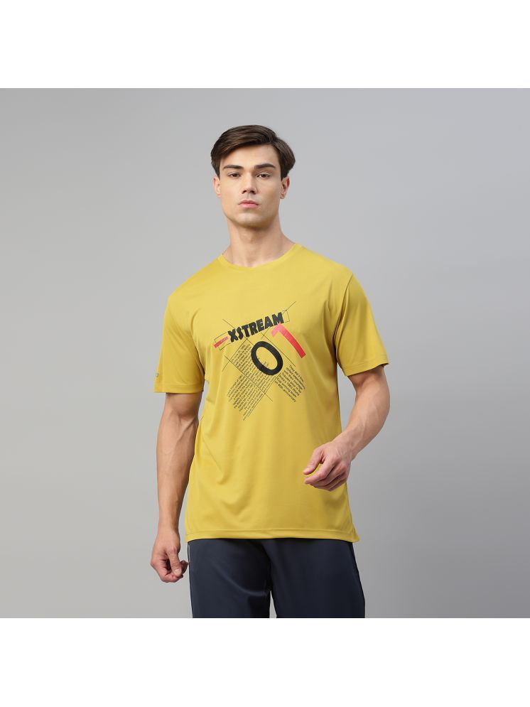     			Dida Sportswear Yellow Polyester Regular Fit Men's Sports T-Shirt ( Pack of 1 )