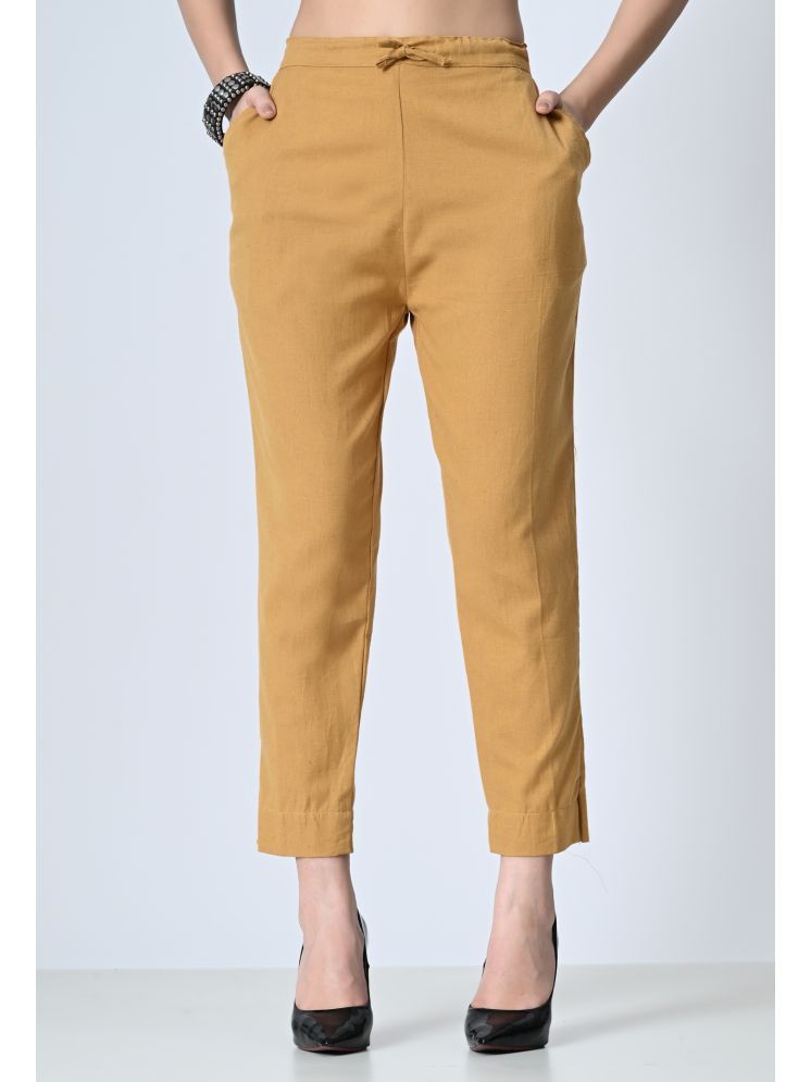     			MAURYA Beige Cotton Straight Women's Formal Pants ( Pack of 1 )