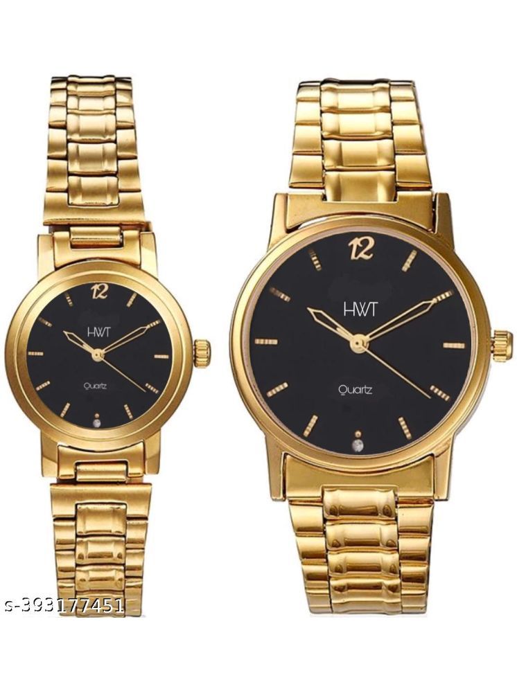     			Mark Regal Gold Metal Analog Couple's Watch