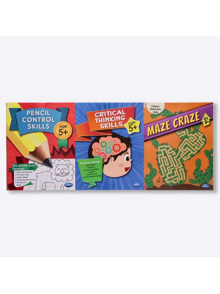     			Navneet Pencil Control, Maze & Critical Thinking Activity Books for 5 Year & Above Kids- 3 Books- More than 90 activities- Practice Pattern Writing- Fun Skill Based books