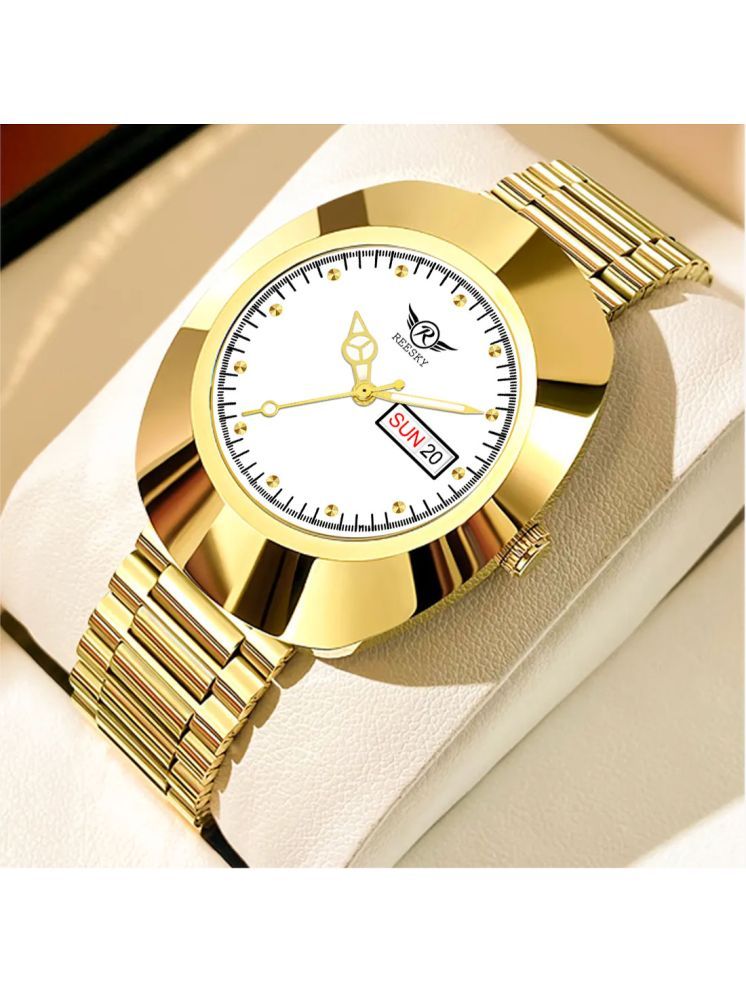     			REESKY Gold Stainless Steel Analog Men's Watch