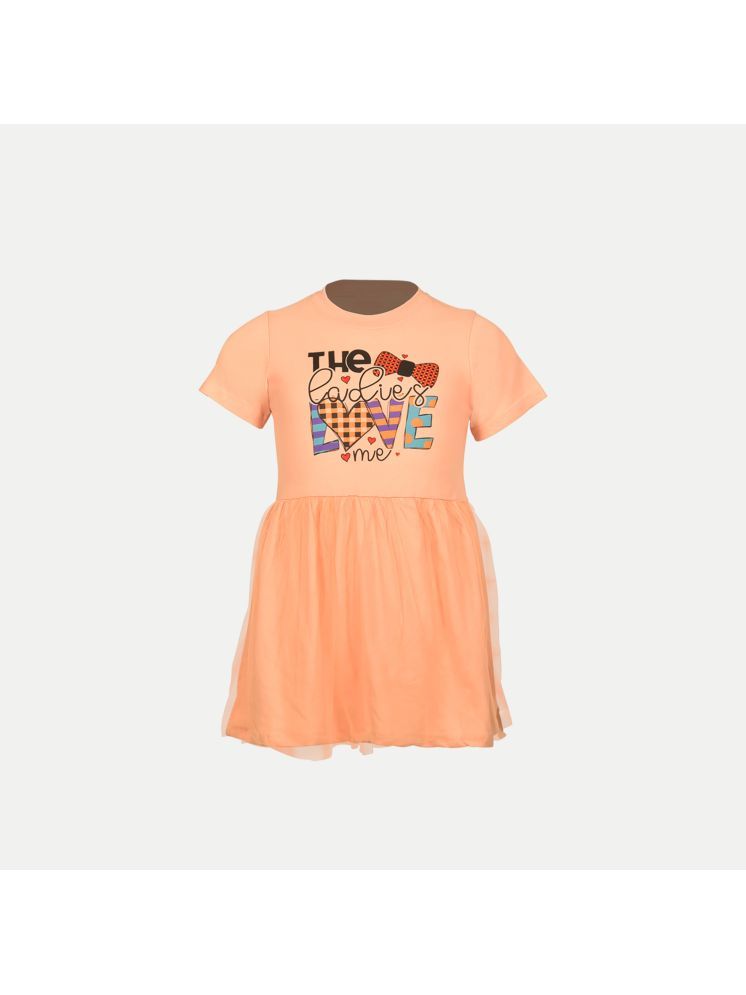     			Radprix Orange Cotton Girls Frock ( Pack of 1 )