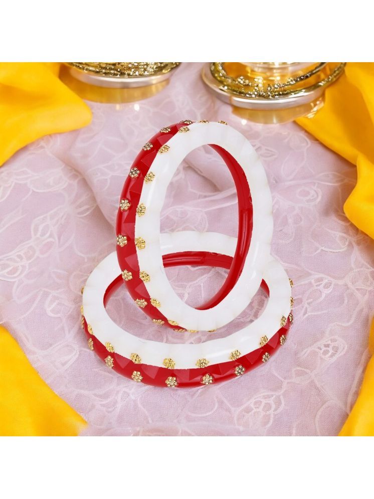     			SUNISKA Red Bangle Set ( Pack of 4 )