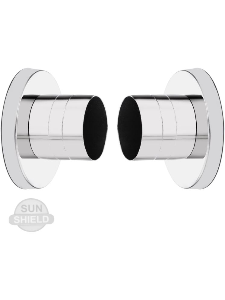     			Sun Shield Silver Stainless Steel Single Rod Bracket ( Pack of 2 )