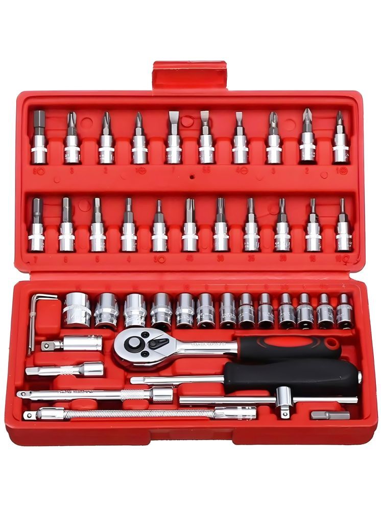     			Vertical9 Repairing Toolkit Wrench Socket 46 Pcs Screwdriver Set