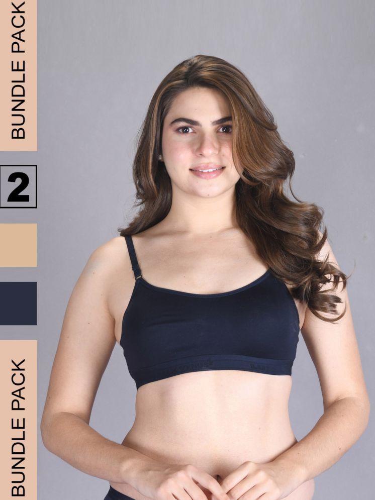     			lux venus Pack of 2 Cotton Non Padded Women's Everyday Bra ( Navy Blue ) VEN_BRA121_NVY_SK_2PC