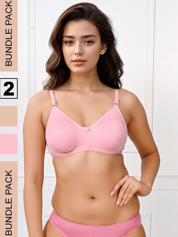     			lux venus Pack of 2 Cotton Non Padded Women's Everyday Bra ( Rose Gold ) VEN_BRA_166_ROS_SK_2PC