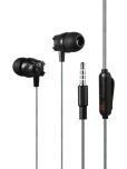 MZ M106 3.5 mm Wired Earphone In Ear Volume Controller Gray