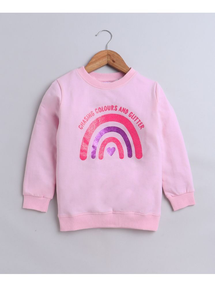     			BUMZEE Baby Pink Girls  Full Sleeves Cotton Sweatshirt Age - 5-6 Years