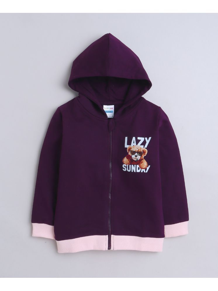     			BUMZEE Single Girls Cotton Sweatshirt ( Purple )