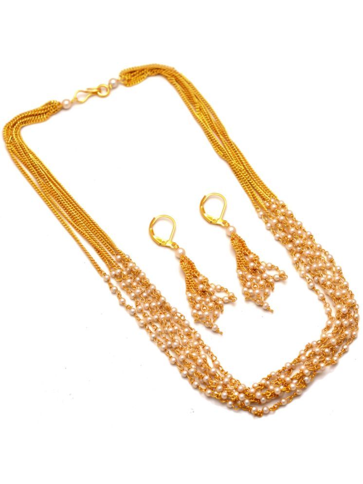     			Jewar Mandi Off White Pearls Necklace Set ( Pack of 1 )