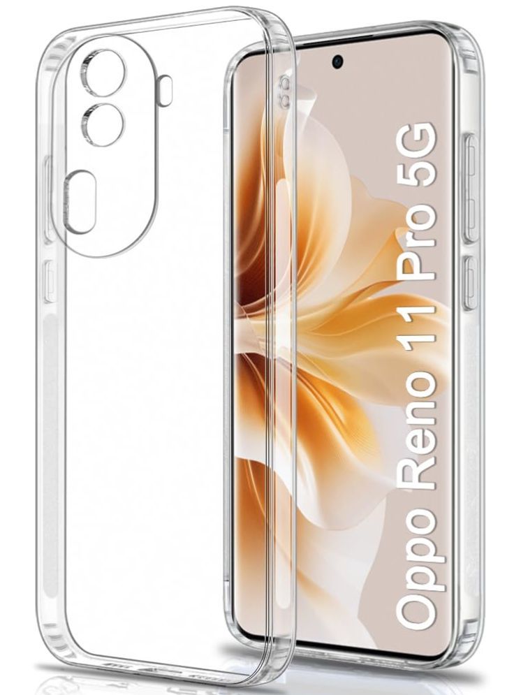     			Megha Star*** Plain Cases Compatible For Silicon OPPO RENO 11 PRO 5G ( Pack of 1 )