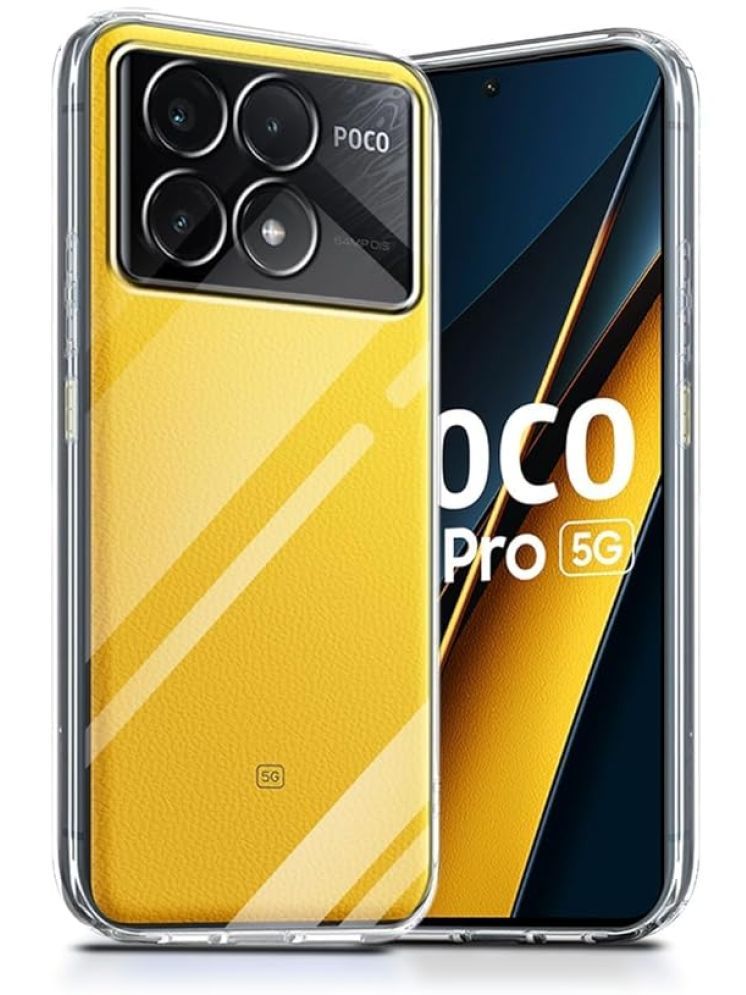     			Megha Star*** Plain Cases Compatible For Silicon POCO X6 PRO 5G ( Pack of 1 )