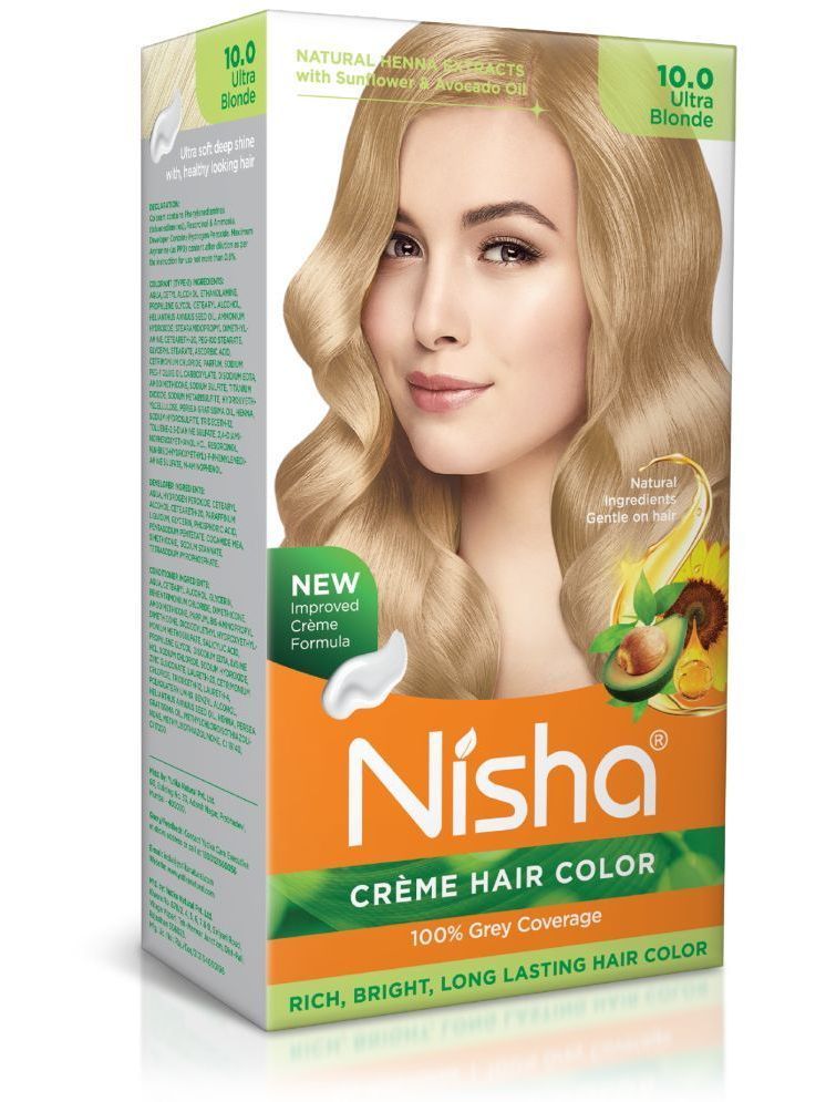     			Nisha Creme Hair Color Ultra Blonde 150g, Permanent Hair Colour, 100% Grey Coverage, Long Lasting Hair Colour