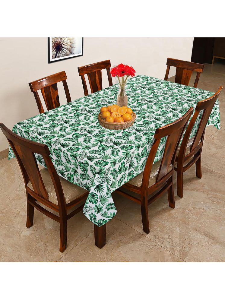     			Oasis Hometex Printed Cotton 6 Seater Rectangle Table Cover ( 152 x 178 ) cm Pack of 1 Green