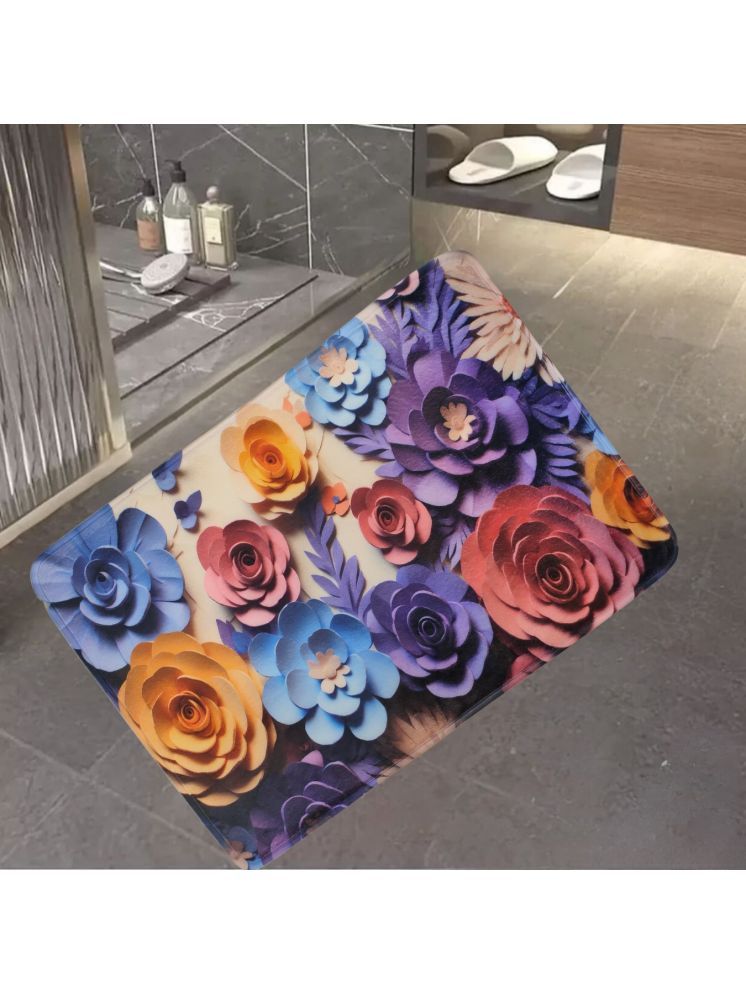     			mahek accessories Anti-skid Microfibre Bath Mat 40x60 cm ( Pack of 1 ) - Multi