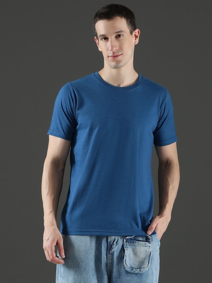     			EPPE Cotton Regular Fit Solid Half Sleeves Men's T-Shirt - Blue ( Pack of 1 )