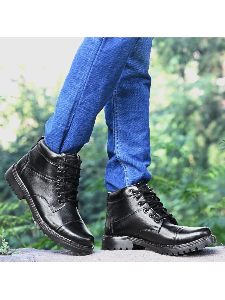     			POS Planet of Shoes Black Men's Casual Boots