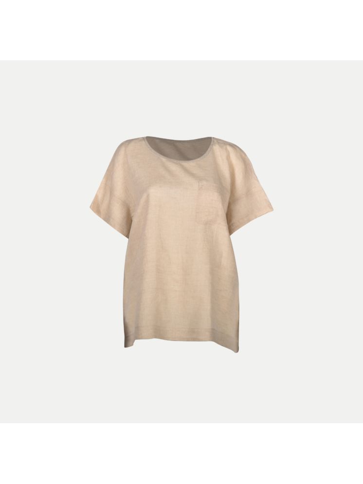     			Radprix Beige Linen Women's Regular Top ( Pack of 1 )