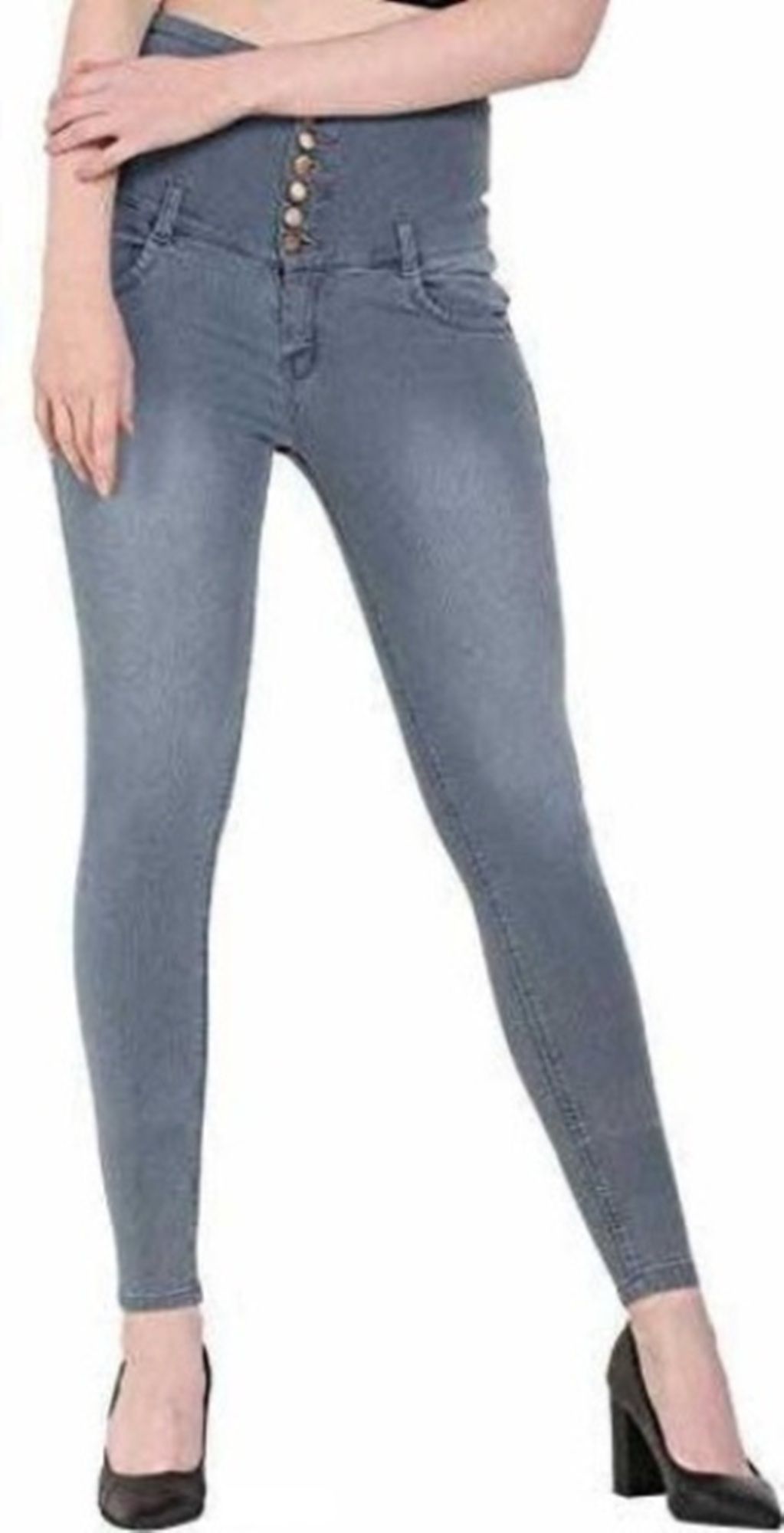     			Shubh paridhaan - Grey Cotton Blend Regular Fit Women's Jeans ( Pack of 1 )