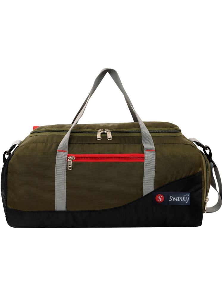     			Swanky 30 Ltrs Brown Polyester Duffle Bag