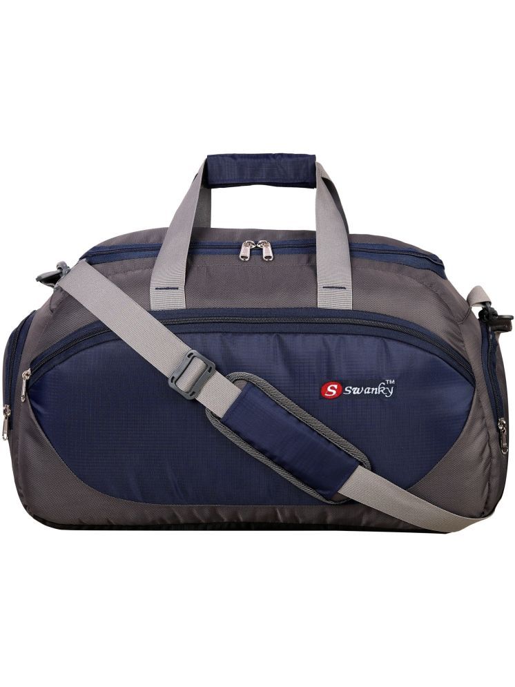     			Swanky 50 Ltrs Blue Polyester Duffle Bag