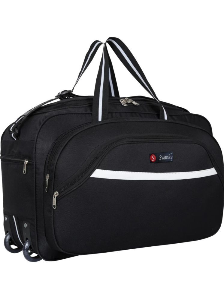     			Swanky 55 Ltrs Black Polyester Duffle Trolley