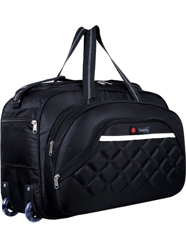     			Swanky 55 Ltrs Black Polyester Duffle Trolley